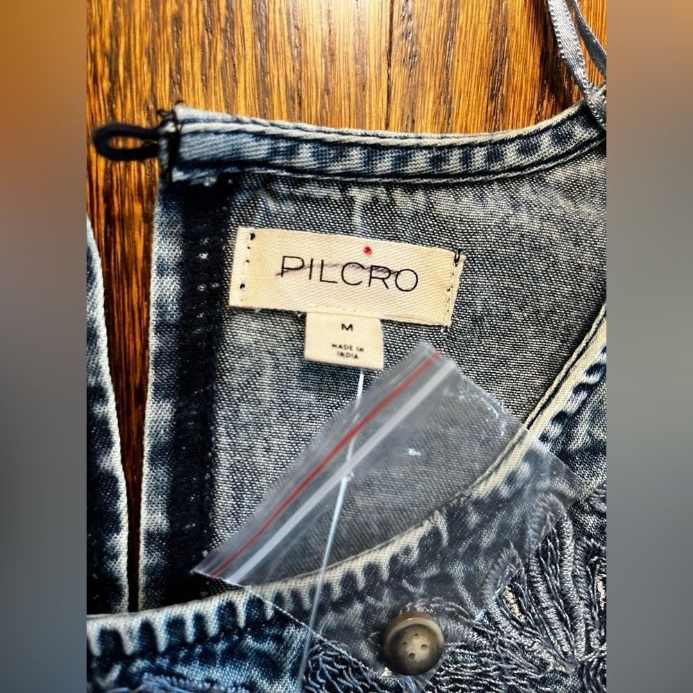 Anthropologie Pilcro Denim Long Sleeve Blouse Medium - Picture 3 of 3